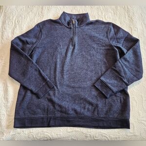 Croft & Barrow men's XXL Extra Soft blue pullover collared sweatshirt VGUC